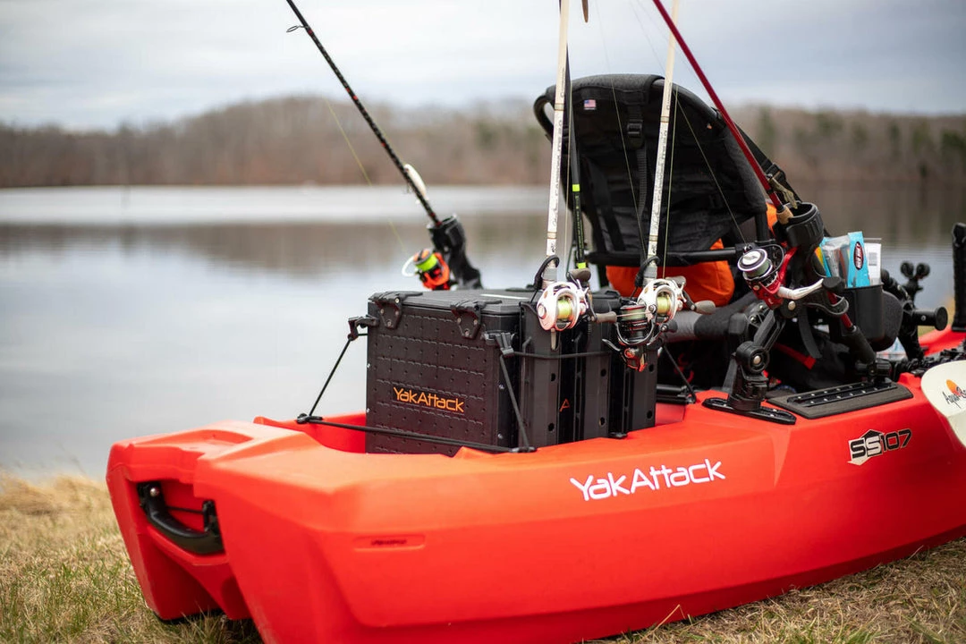Yak Attack BlackPak Pro, 13 X 13 X 13, Black, Includes Lid And 3 Rod Holders 3 Yak Attack BlackPak Pro, 13 X 13 X 13, Black, Includes Lid And 3 Rod Holders