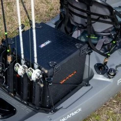 hooklineandpaddle shop 16 Yak Attack BlackPak Pro, 16 X 16 X 13, Black, Includes Lid And 6 Rod Holders