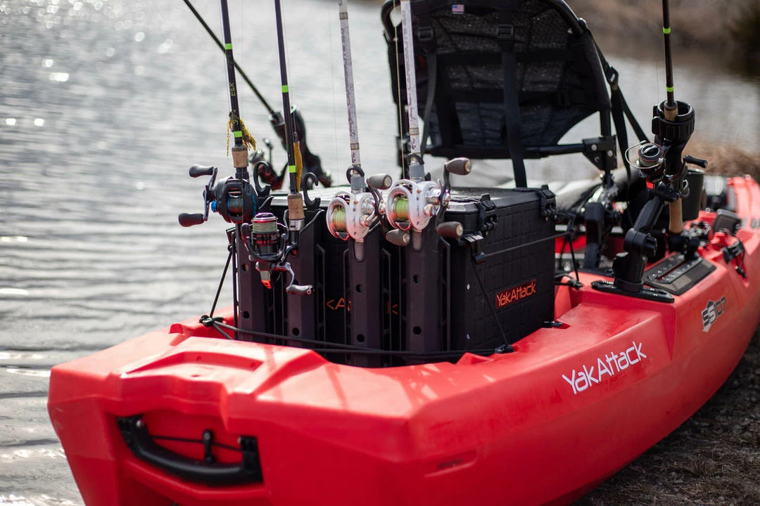 Yak Attack BlackPak Pro, 16 X 16 X 13, Black, Includes Lid And 6 Rod Holders 3 Yak Attack BlackPak Pro, 16 X 16 X 13, Black, Includes Lid And 6 Rod Holders