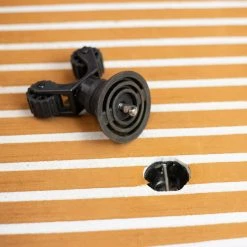 Yak Attack Paddle Holder, Leash Plug Adapter Mount With Rubber Base